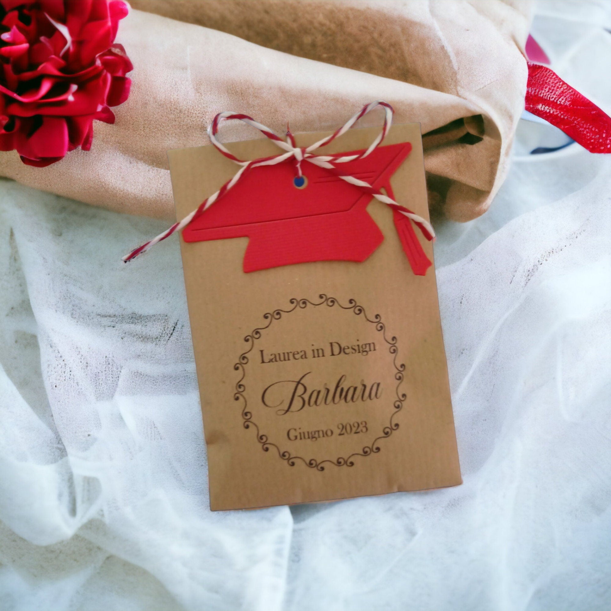 sacchetto kraft constampa personalizzata per laurea.